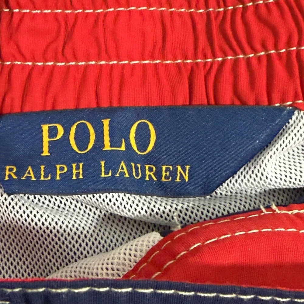 Polo Ralph Lauren Swim Trunks Mens XL‎ Navy Blue  Cargo Pocket Pony Logo
